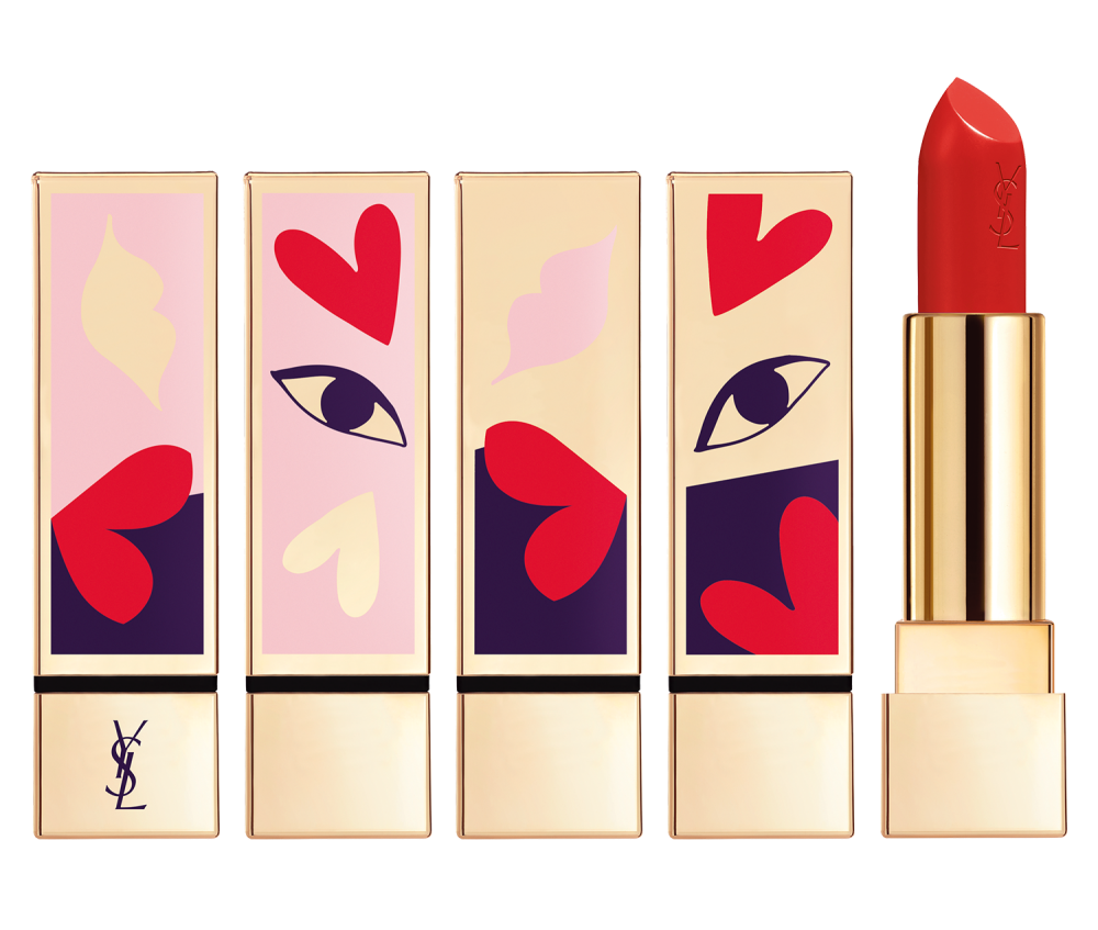 YSL 限量【愛戀爆擊限定系列】奢華緞面唇膏(共4色)NT$1,300