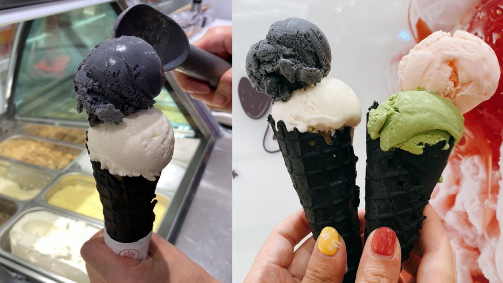 極黑甜筒 雙球冰淇淋