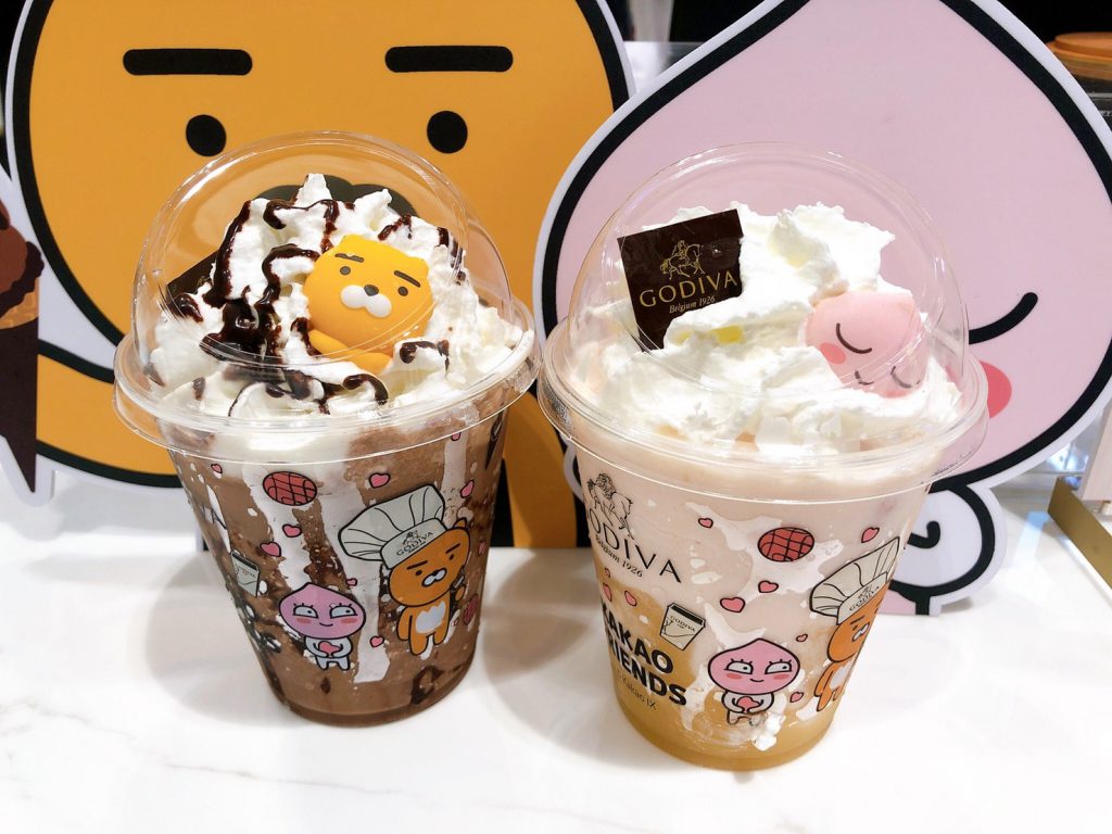 50%黑巧克力凍飲、72%黑巧克力凍飲、白桃茉莉凍飲