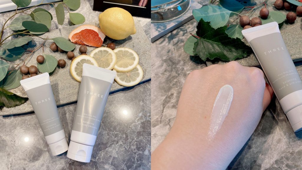 THREE 平衡身體乳 100mL/$1,600
THREE 平衡護手霜 50g/$1,150