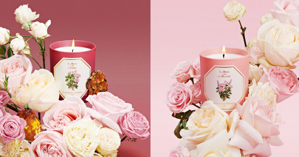 Carrière Frères 玫瑰愛薄荷、玫瑰愛琥珀 香氛蠟燭 185g/$62(美元)