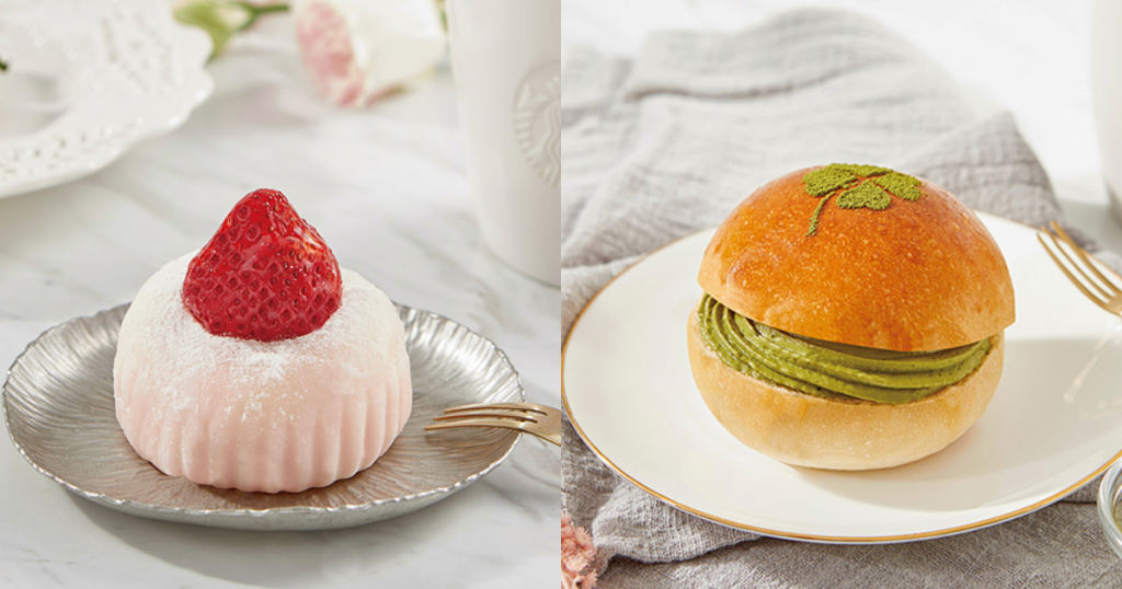 「粉櫻草莓大福」、
「蜂蜜蛋糕生乳捲」