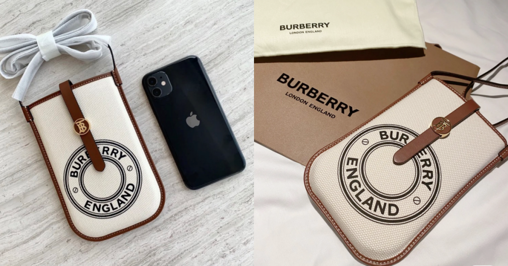 Burberry 帆布手機包