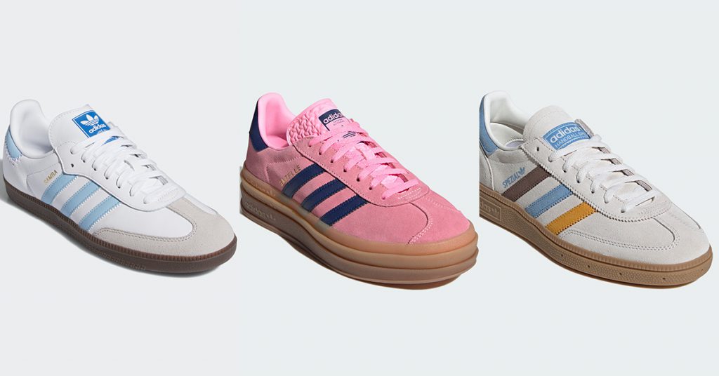 左：Samba、中：Gazelle 、 右：Handball Spezial