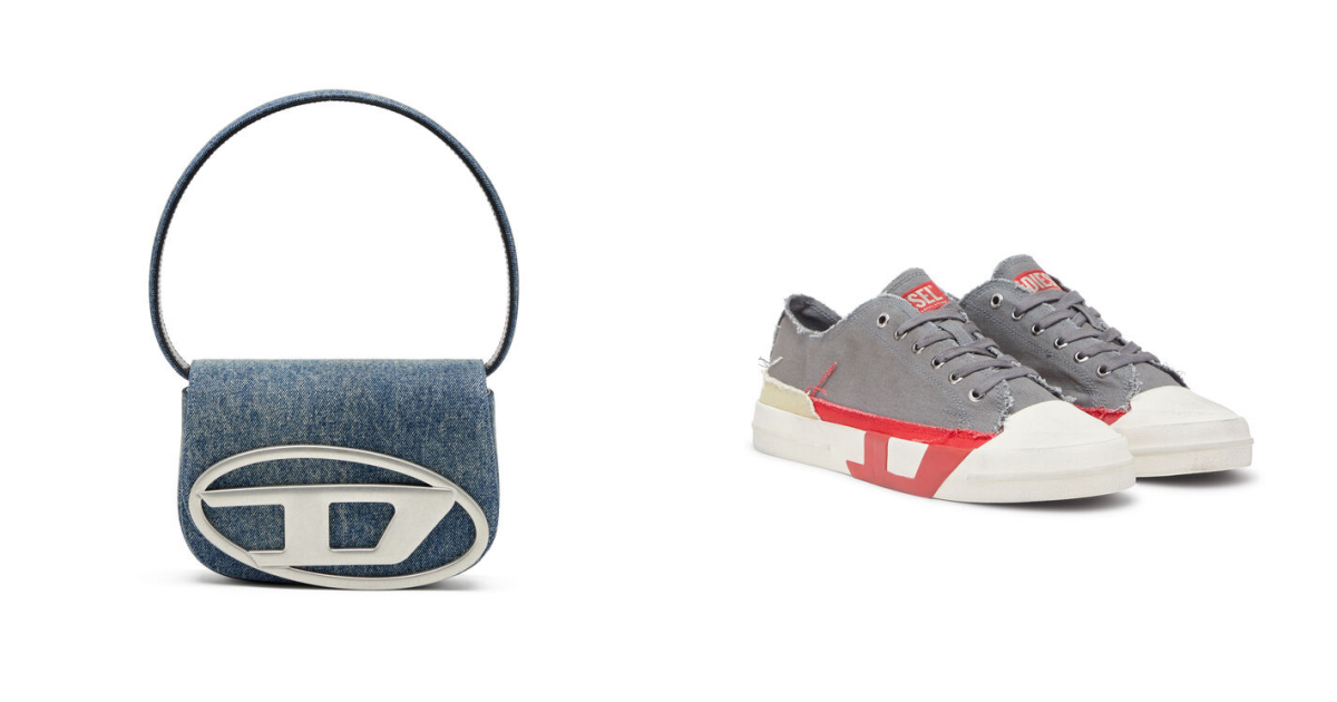 1DR 丹寧肩背包、仿舊OVAL D布鞋