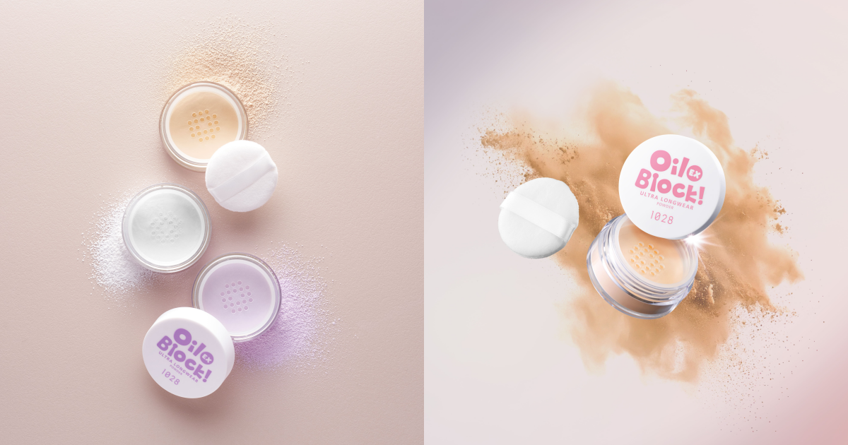 1028 Oil Block! 超吸油嫩蜜粉EX（透明/嫩紫/柔膚） ／ NT$290