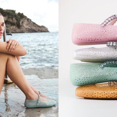 Jimmy Choo 果凍飾水晶平底鞋