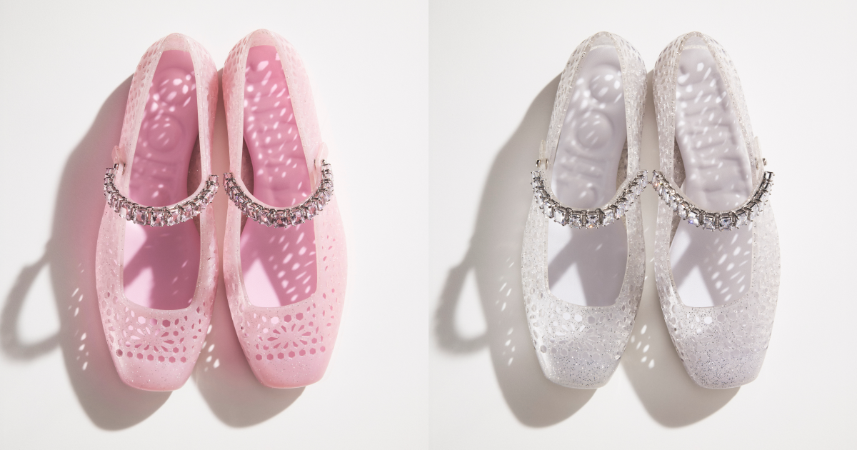 Jimmy Choo 果凍飾水晶平底鞋