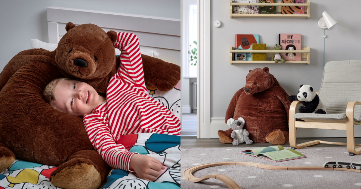 DJUNGELSKOG棕熊填充玩具