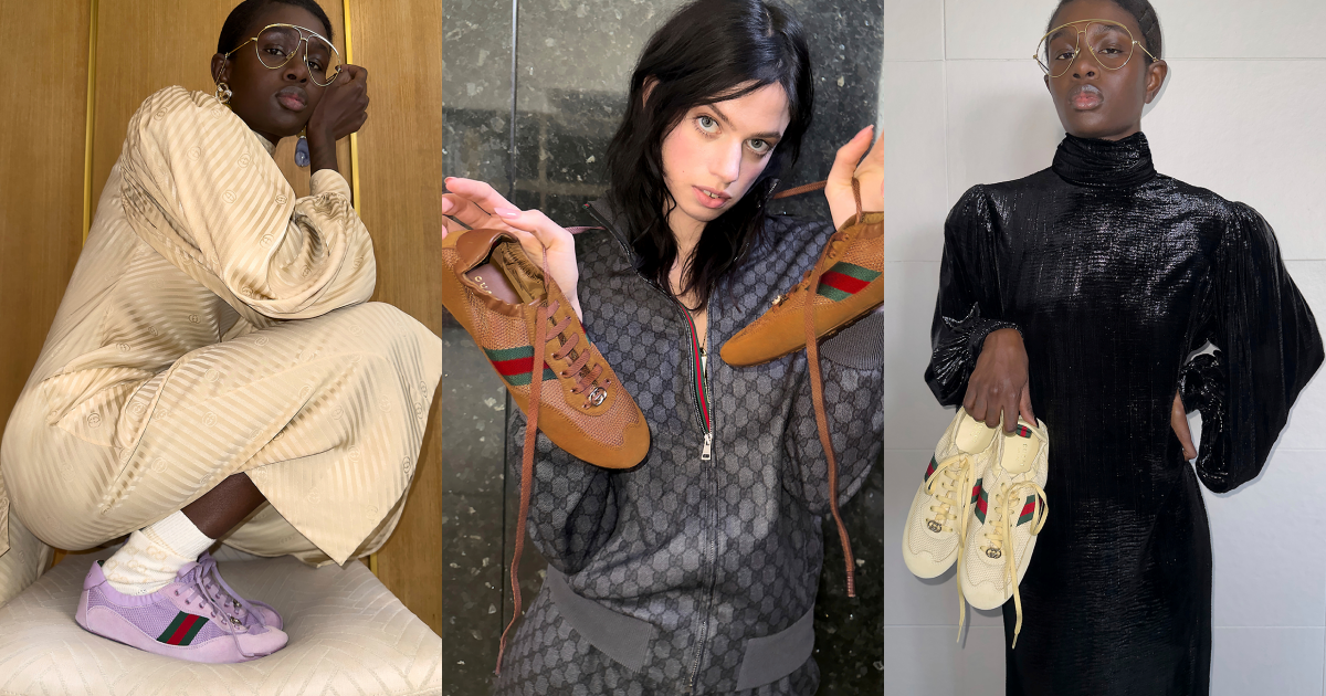 GUCCI SHIFT 異材質拼接運動鞋